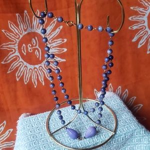 Vintage 70s | Celestial Marbled Purple Necklace